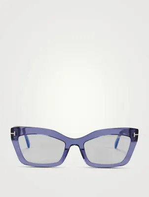 Cat Eye Optical Glasses With Blue Block Lenses