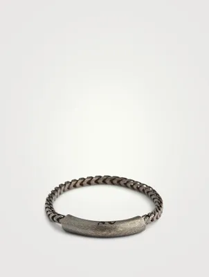 Ulysses Oxidized Silver Chain Ring