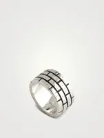 Murales Silver Wide Band Ring