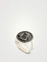 Moneta Leone Moeca Silver Signet Ring