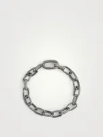 Warrior Oxidized Silver Link Bracelet