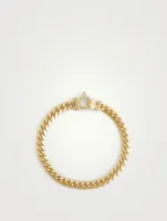 Flaming Tongue Cuban Link 18K Yellow Gold Vermeil Silver Bracelet