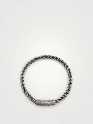 Ulysses Oxidized Silver Single Wrap Chain Bracelet