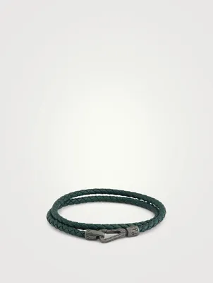Lash Double Green Leather Cord Bracelet