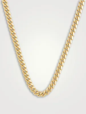 Flaming Tongue 18K Yellow Gold Matte Vermeil Silver Chain Necklace