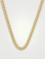 Flaming Tongue 18K Yellow Gold Matte Vermeil Silver Chain Necklace