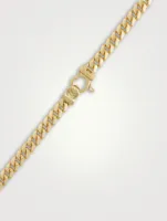 Flaming Tongue 18K Yellow Gold Matte Vermeil Silver Chain Necklace