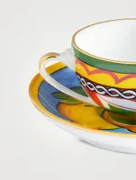 Carretto Lemon Espresso Cup And Saucer Set