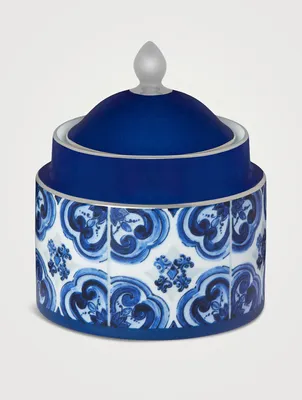 Blue Mediterraneo Sugar Bowl With Cover
