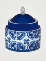 Blue Mediterraneo Sugar Bowl With Cover