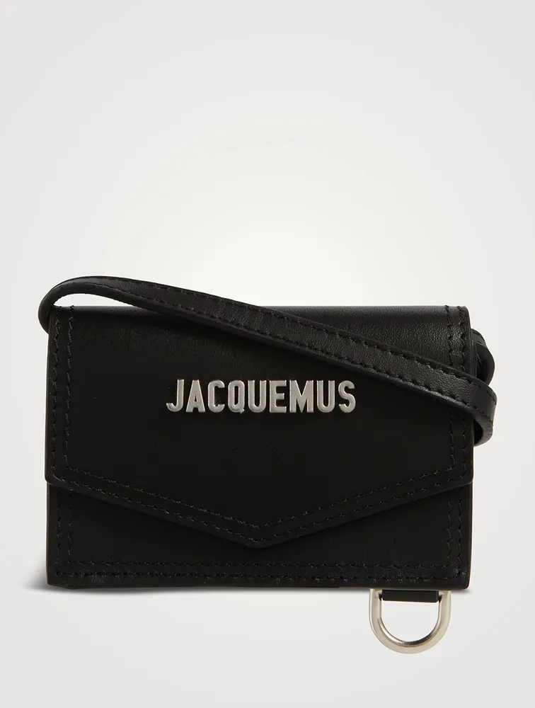 Jacquemus Men's Le Porte Azur Leather Envelope Card Holder