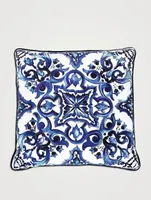 Blue Mediterraneo Velvet Cushion