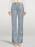 Le Jane Embellished Straight-Leg Jeans