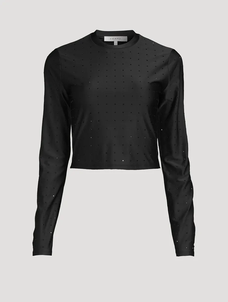 Embellished Long-Sleeve Top