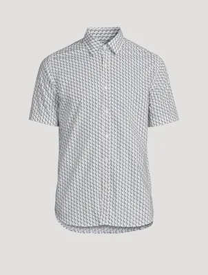 Cotton Printed Short-Sleeve Shirt