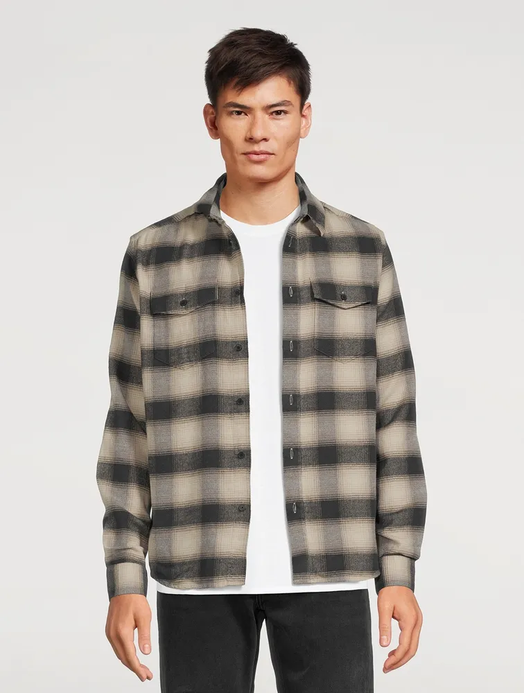 Cotton Plaid Flannel Shirt