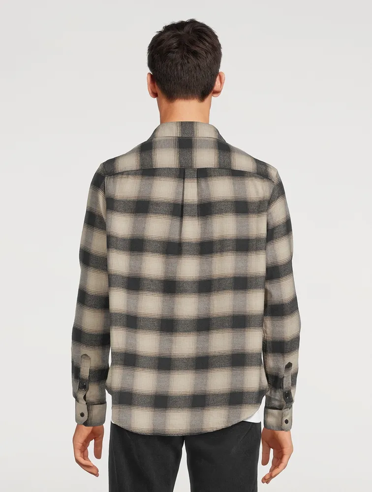Cotton Plaid Flannel Shirt