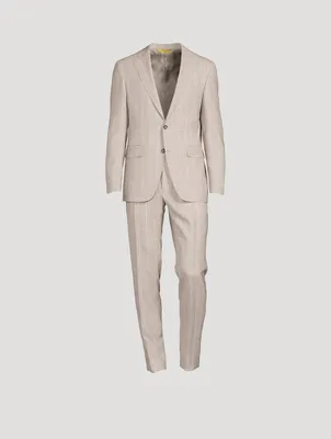 Kei Wool Linen And Silk Suit