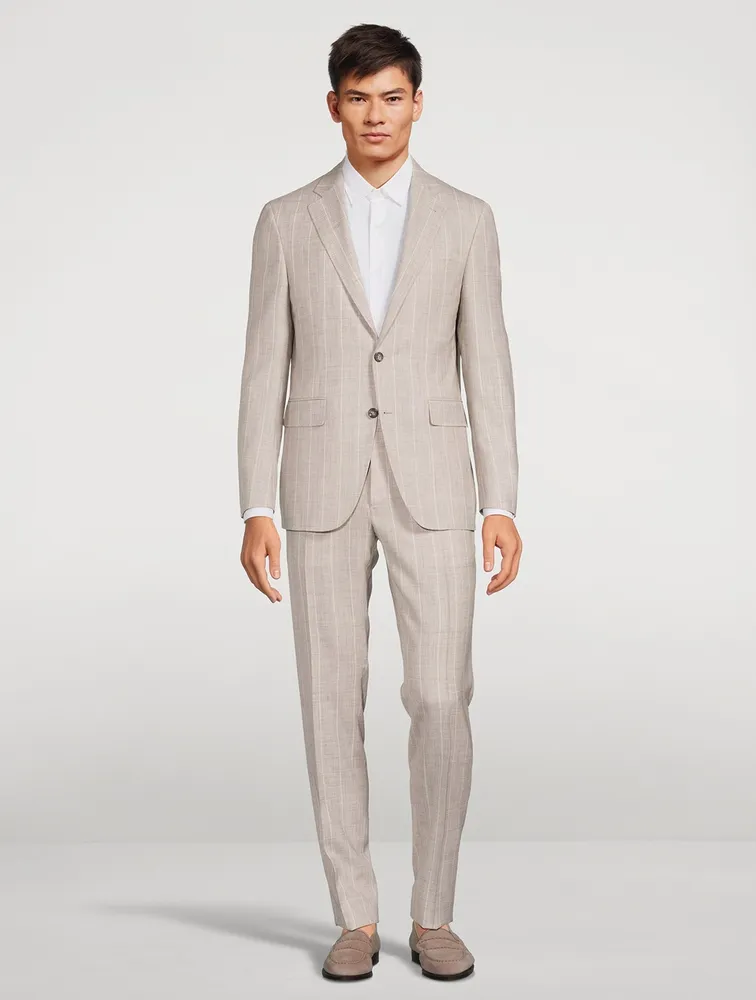 Kei Wool Linen And Silk Suit