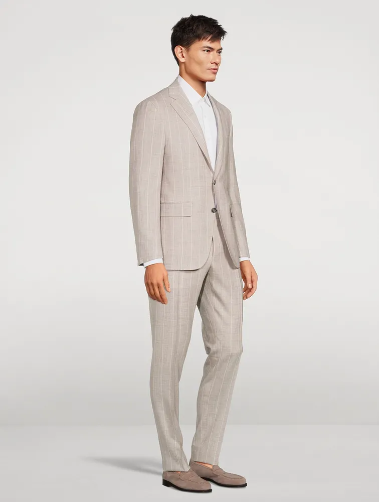 Kei Wool Linen And Silk Suit