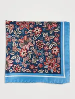 Silk Pocket Square In Floral Print
