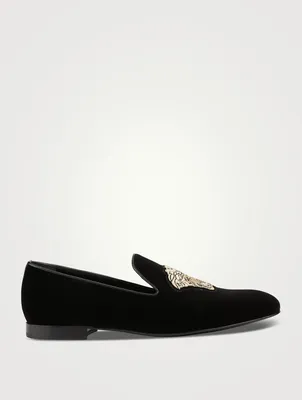 Medusa Velvet Smoking Loafers