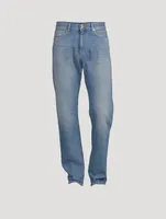 Medusa Cotton Straight-Leg Jeans