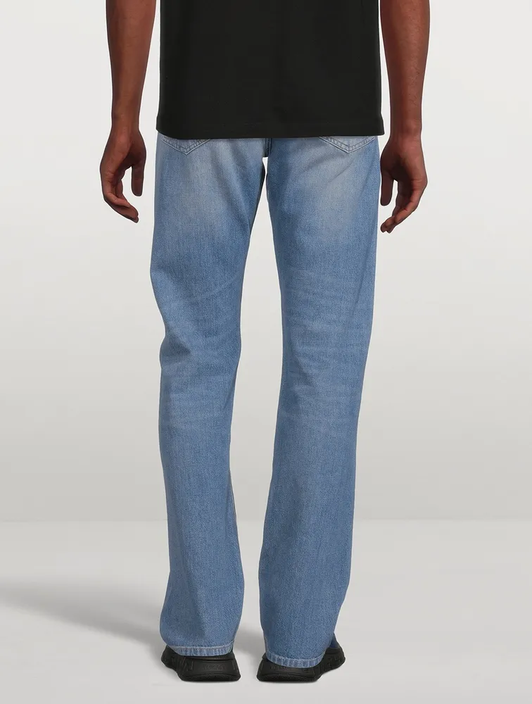 Medusa Cotton Straight-Leg Jeans