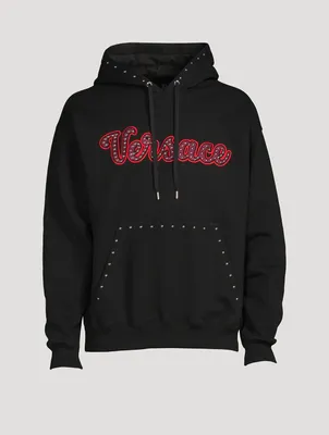 Studded Varsity Logo Hoodie