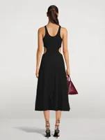 Cut-Out Knit Midi Dress