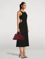 Cut-Out Knit Midi Dress