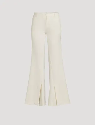 Slim Exaggerated Flare Trousers