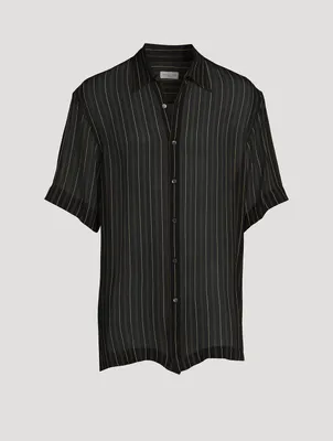 Cassidye Sheer Short-Sleeve Shirt