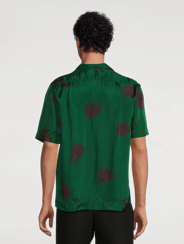 Short-Sleeve Shirt Dragon Print