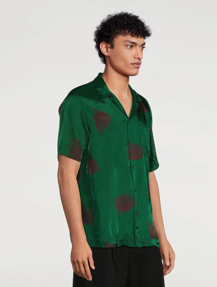 Short-Sleeve Shirt Dragon Print