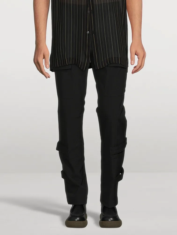 Pilner Wool-Blend Slim-Fit Pants