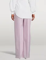 Wide-Leg Wool Trousers