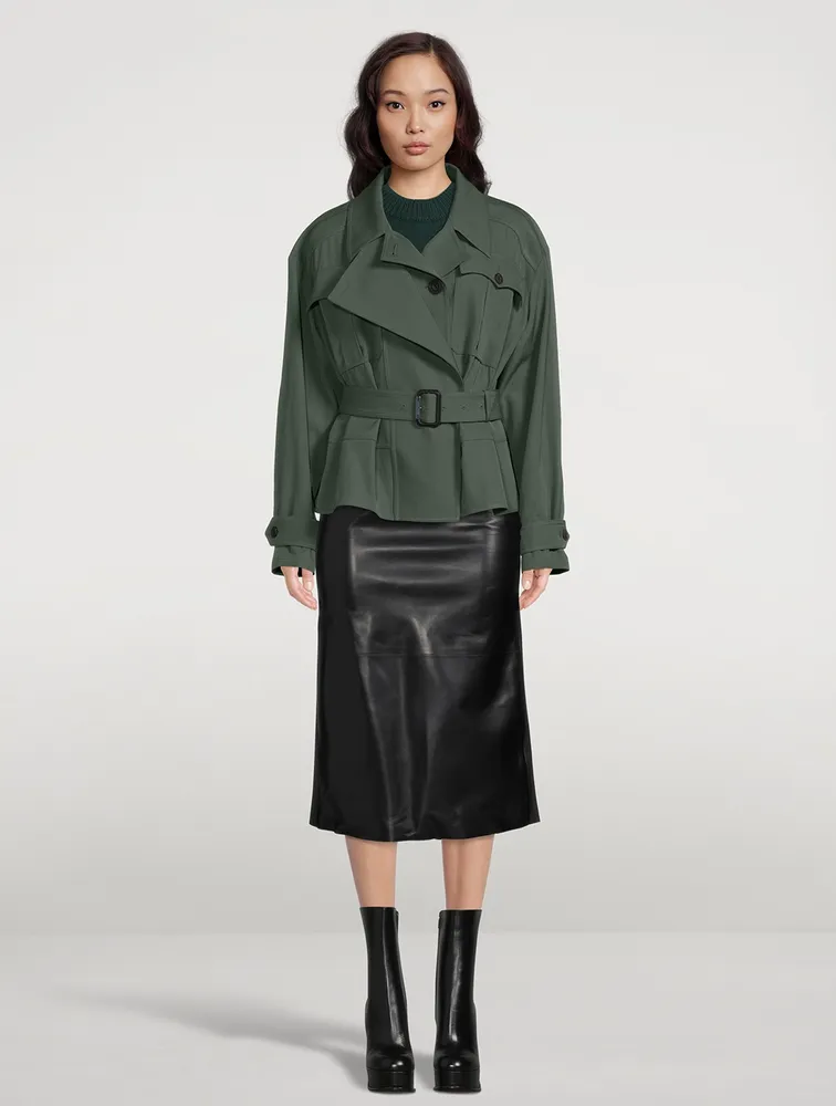 Cropped Trench Coat