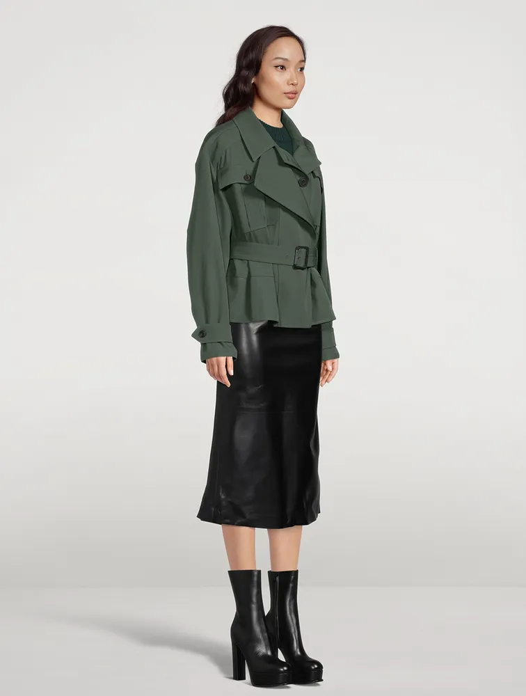 Cropped Trench Coat