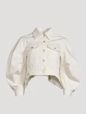 Cocoon-Sleeve Denim Jacket