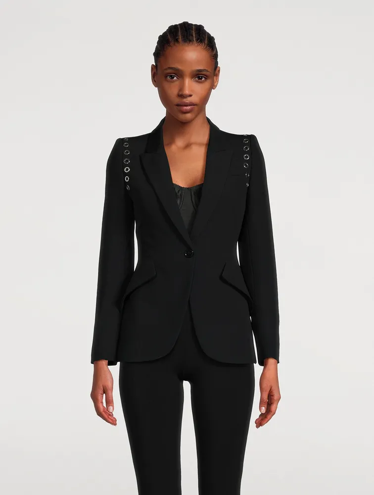 Eyelet Wool Blazer