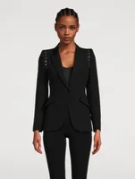 Eyelet Wool Blazer