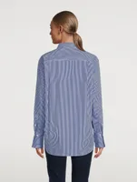 The Oversized Cotton Shirt Stripe Print