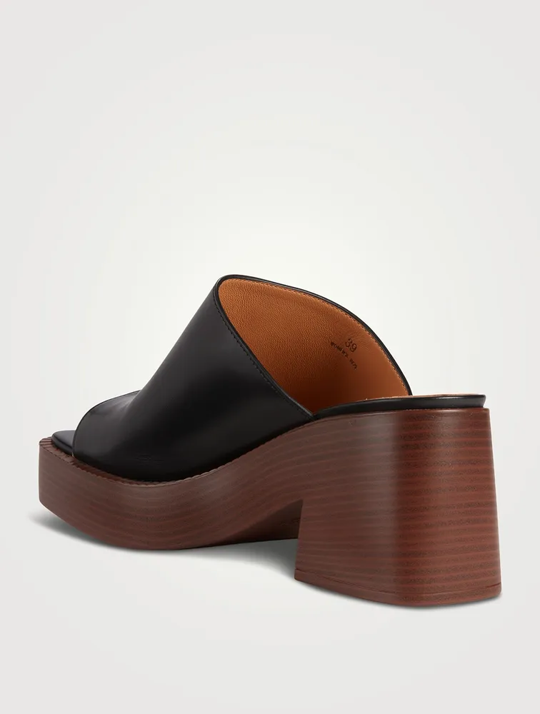 Platform Leather Mules