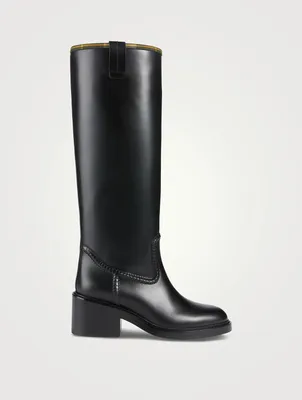 Barbour x Chloé Leather Riding Boots