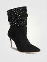 Genia Embellished Suede Ankle Boots