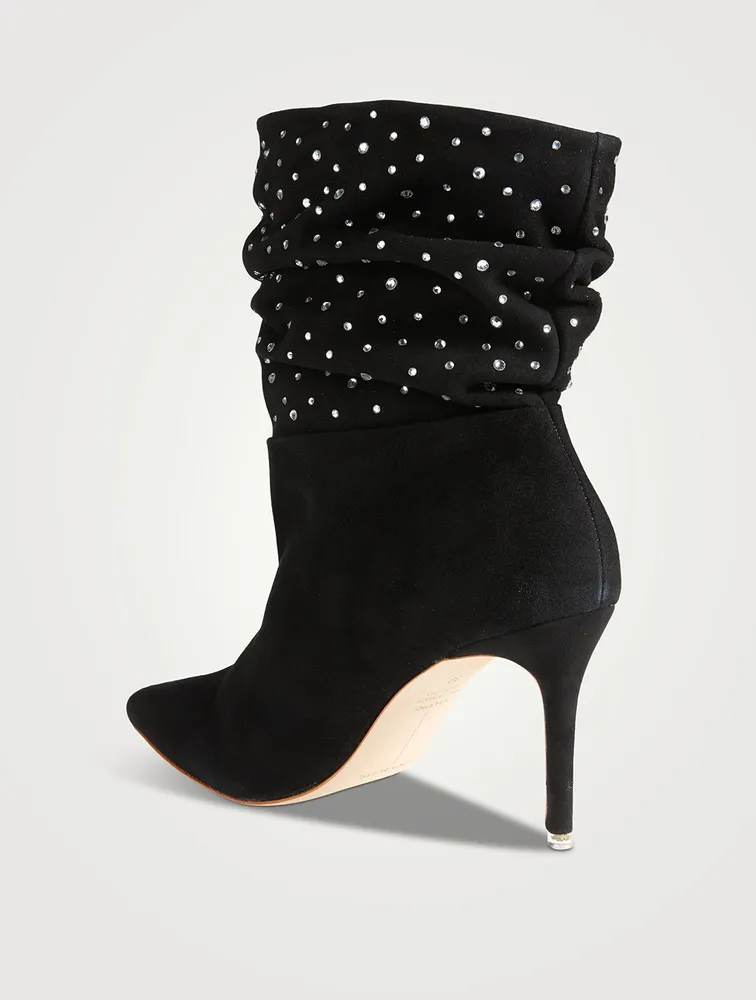 Genia Embellished Suede Ankle Boots