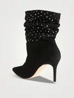 Genia Embellished Suede Ankle Boots