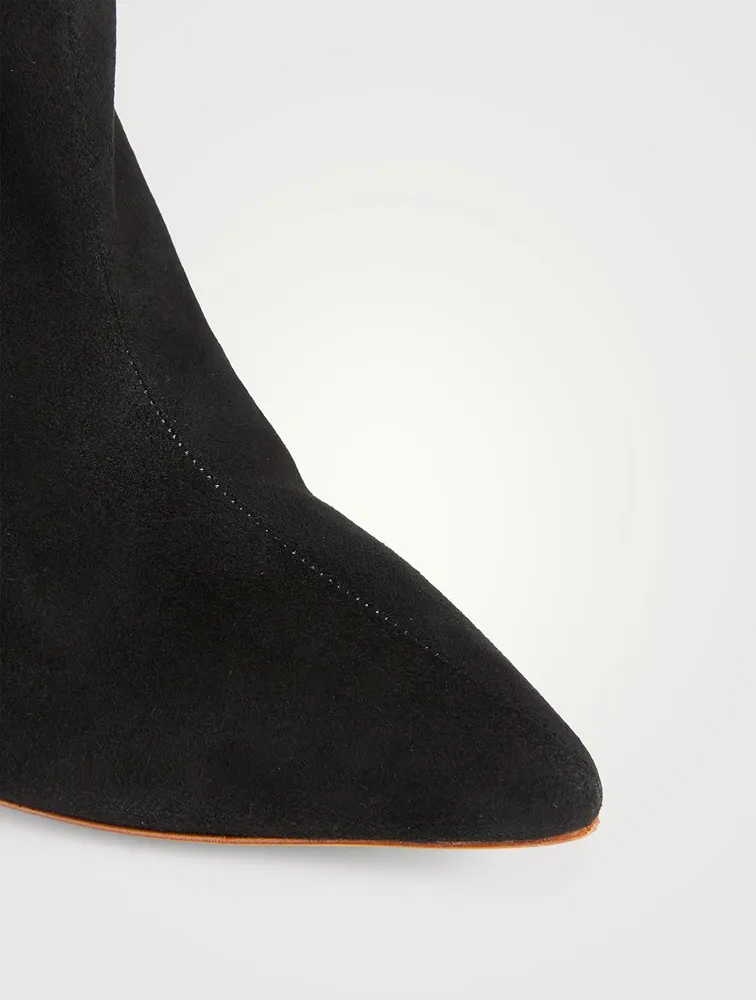 Genia Embellished Suede Ankle Boots