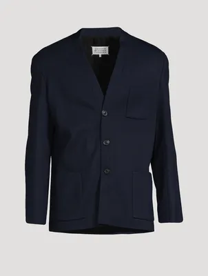 Wool Milano Stitch Jersey Jacket